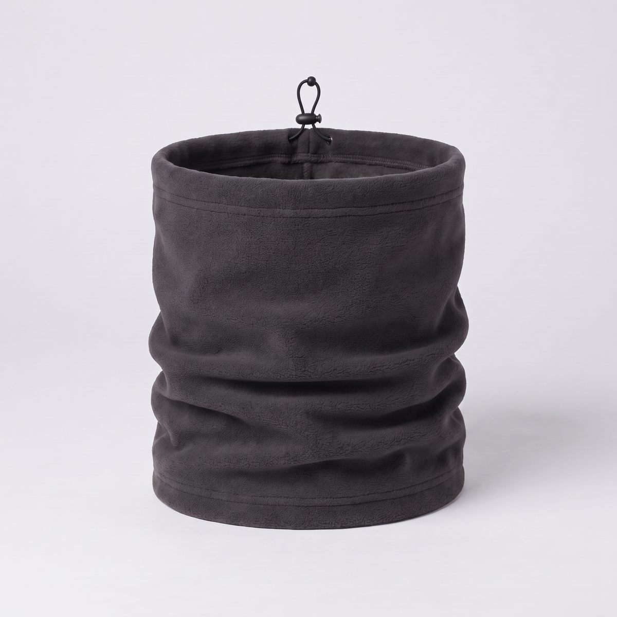 Men's fleece snood in Grey - front view