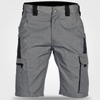 Men's cargo shorts in Grey, front view