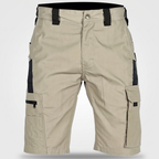Men's cargo shorts in Khaki, front view