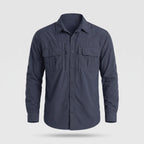 Men's fishing shirt in Navy, front view