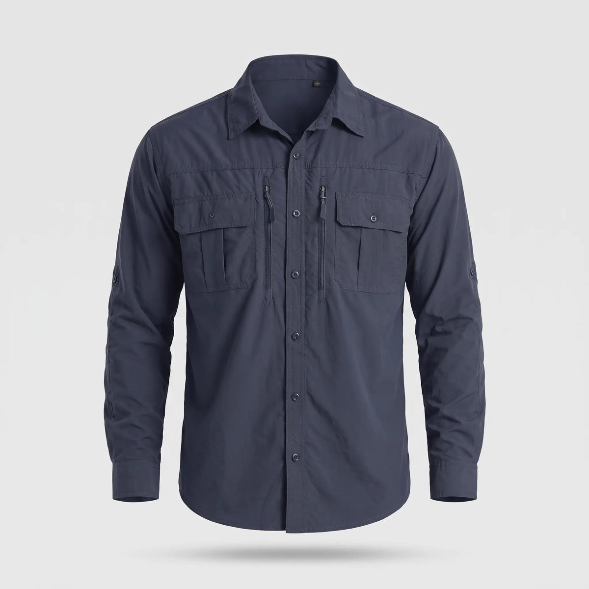 Men's fishing shirt in Navy, front view
