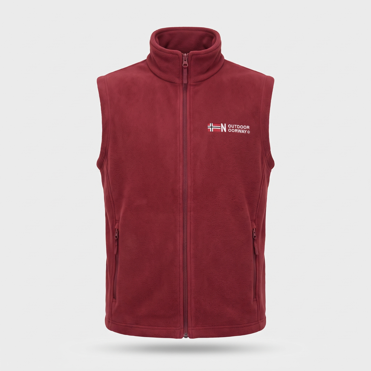 Men's Fleece Gilet - Red - Terrabound Outdoor