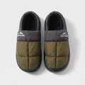 Terrabound Camp Slippers in Black/Green, top-down front view