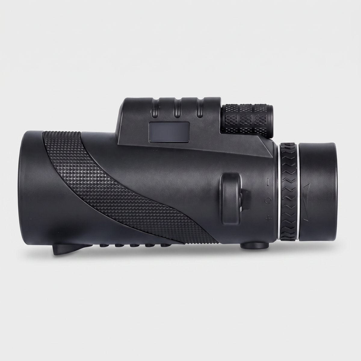 10x50 monocular side profile showing its 155mm length