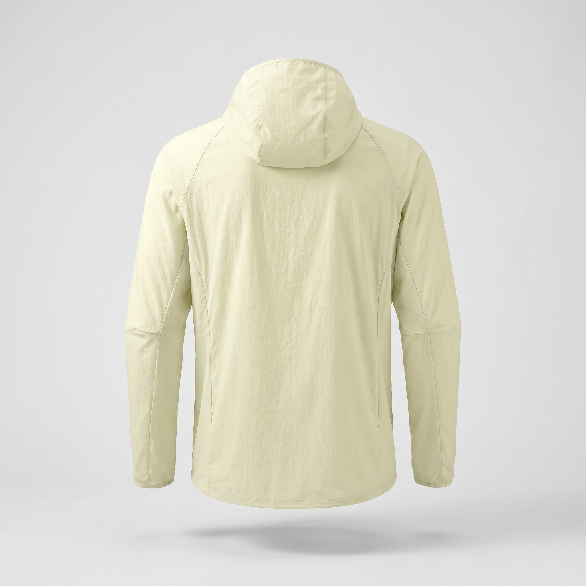 Men's lightweight windbreaker in Champagne, back view