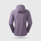 Men's lightweight windbreaker in Deep Purple, back view