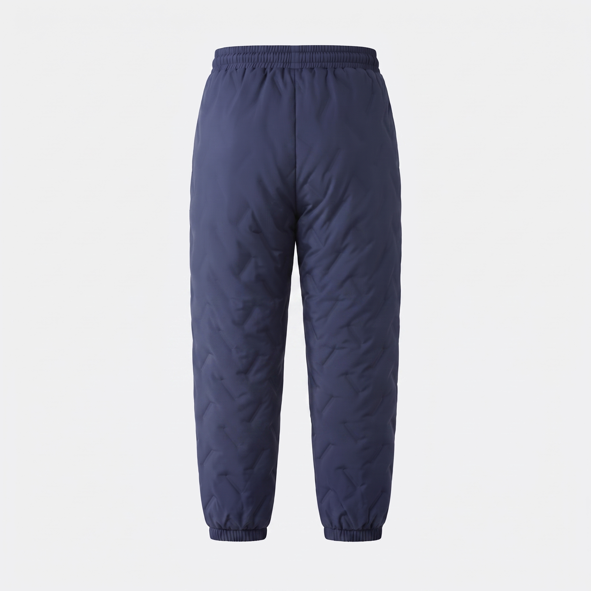Women's fleece-lined hiking trousers navy blue ghost mannequin back