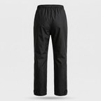 Women's rain trousers in Black on an invisible mannequin, back view