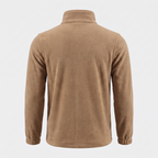 Men's Camo Fleece Jacket – Back View – Khaki