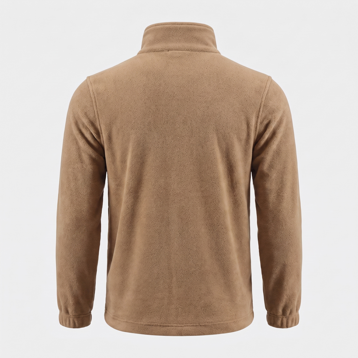 Men's Camo Fleece Jacket – Back View – Khaki