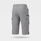 Men's 3/4 cargo shorts in Grey, back view