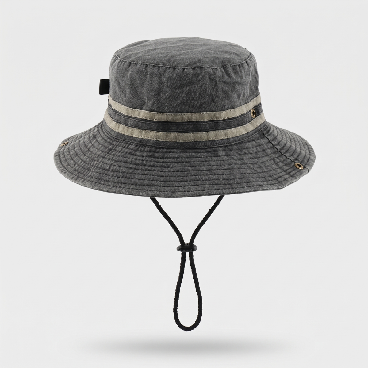 Back view of the Charcoal sun hat