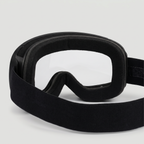 Inside of the ski goggles: three-layer foam padding and clear inner lens