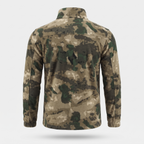 Men's Camo Fleece Jacket – Back View – Woodland Camo
