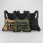 All three colourways of the men's chest bag