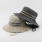 The wide brim sun hat in Khaki and Charcoal