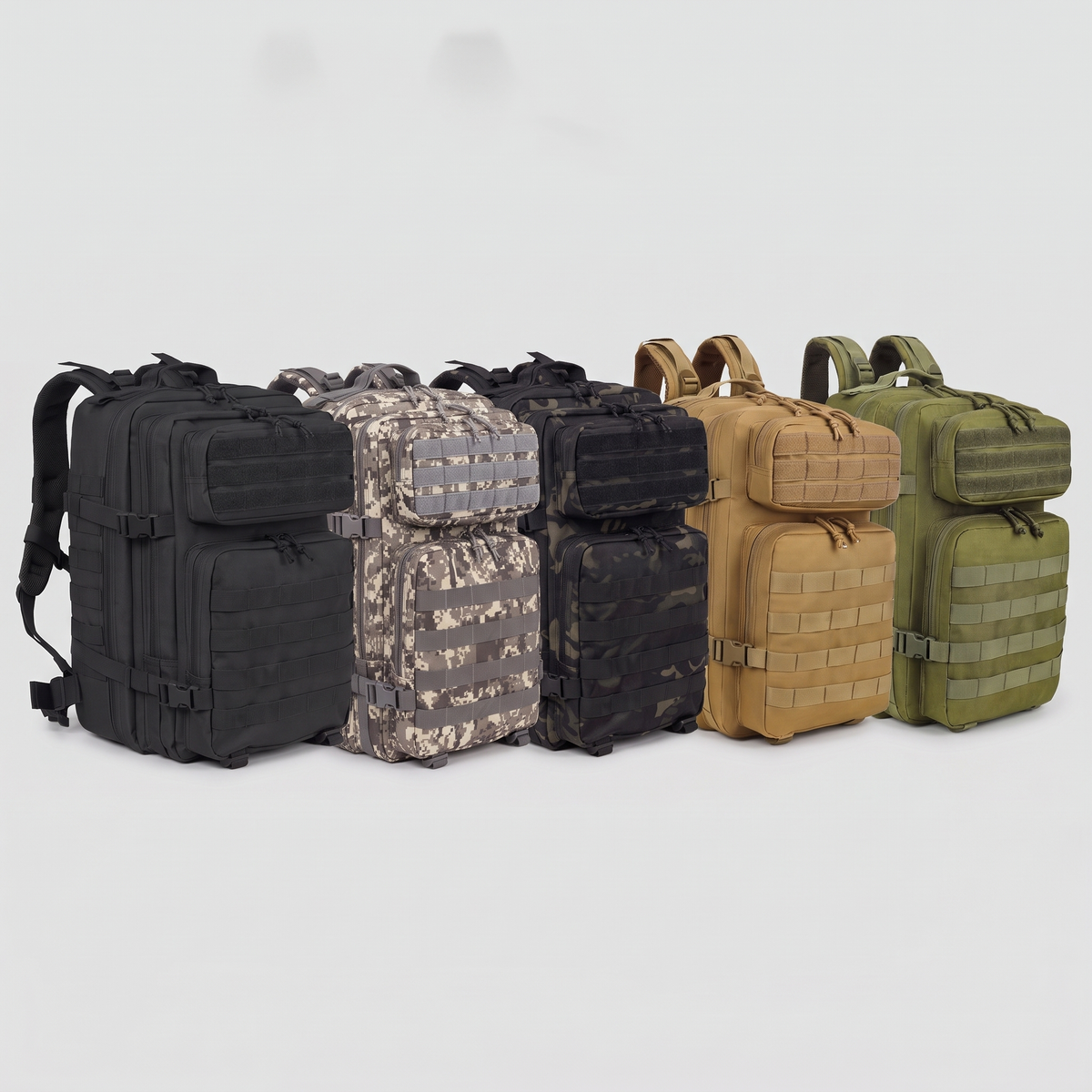 45L hiking rucksack in all five colours