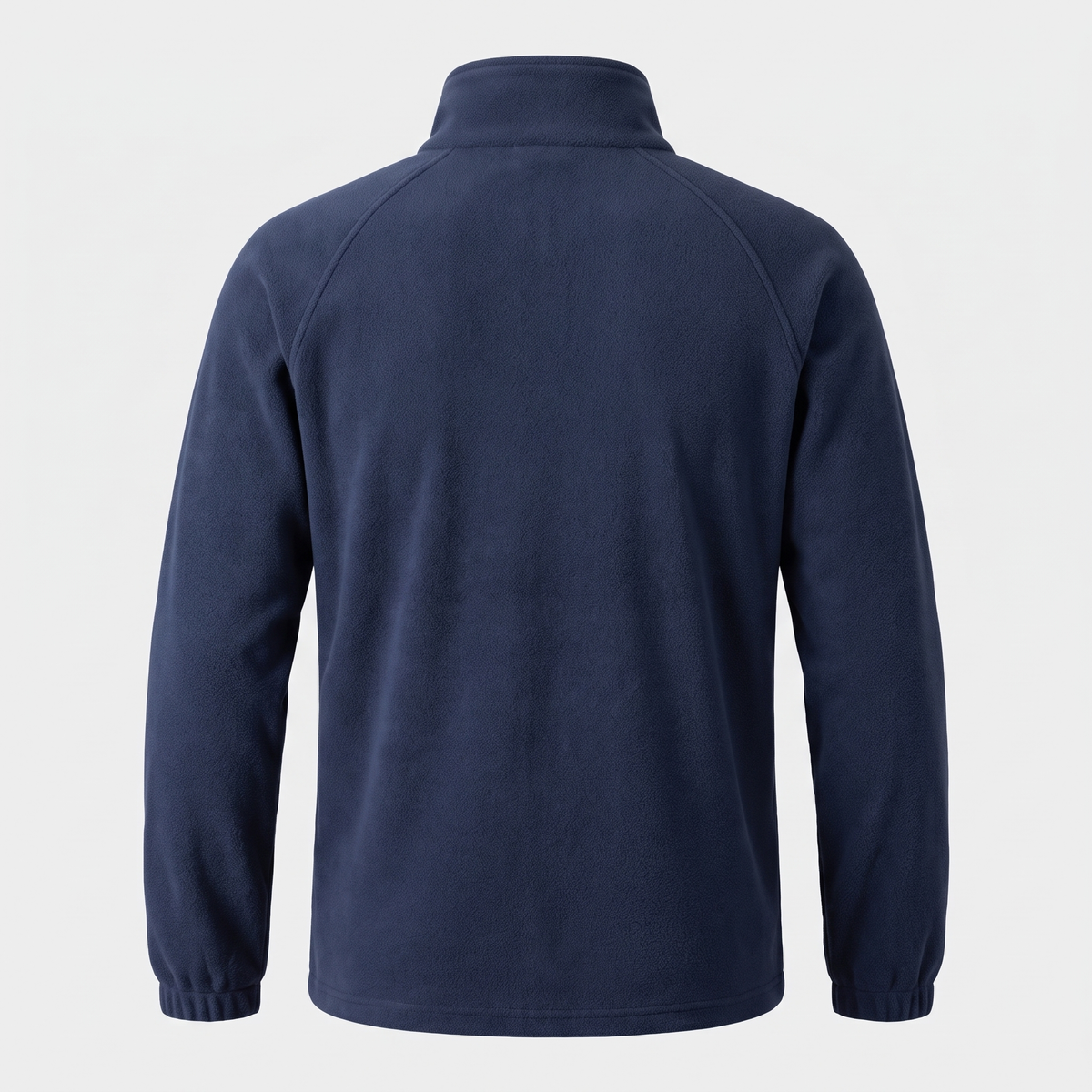 Men's Zip Up Fleece in Navy Blue, back view