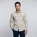 Men's Lightweight Long-Sleeve Outdoor Shirt – Durable Cotton Design