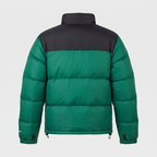 Terrabound men's colour block puffer jacket in Jade, back view