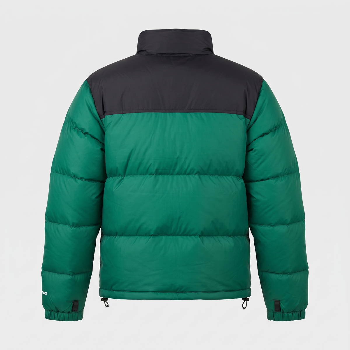 Terrabound men's colour block puffer jacket in Jade, back view
