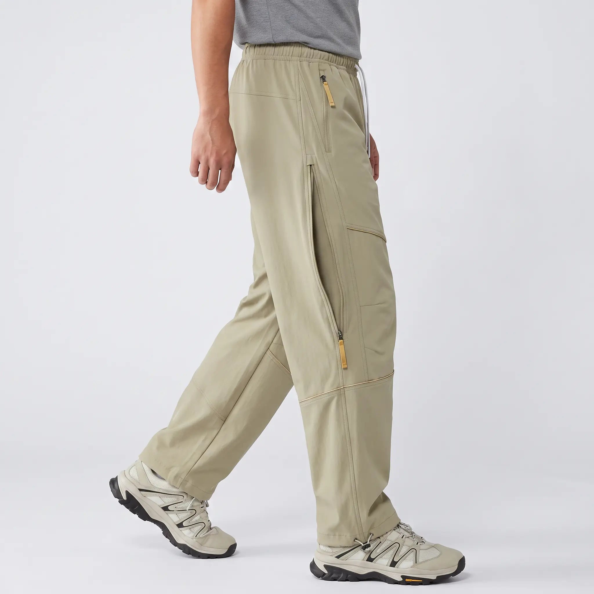 Softshell trail trousers Beige, side
