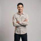 Men's Lightweight Long-Sleeve Outdoor Shirt – Durable Cotton Design