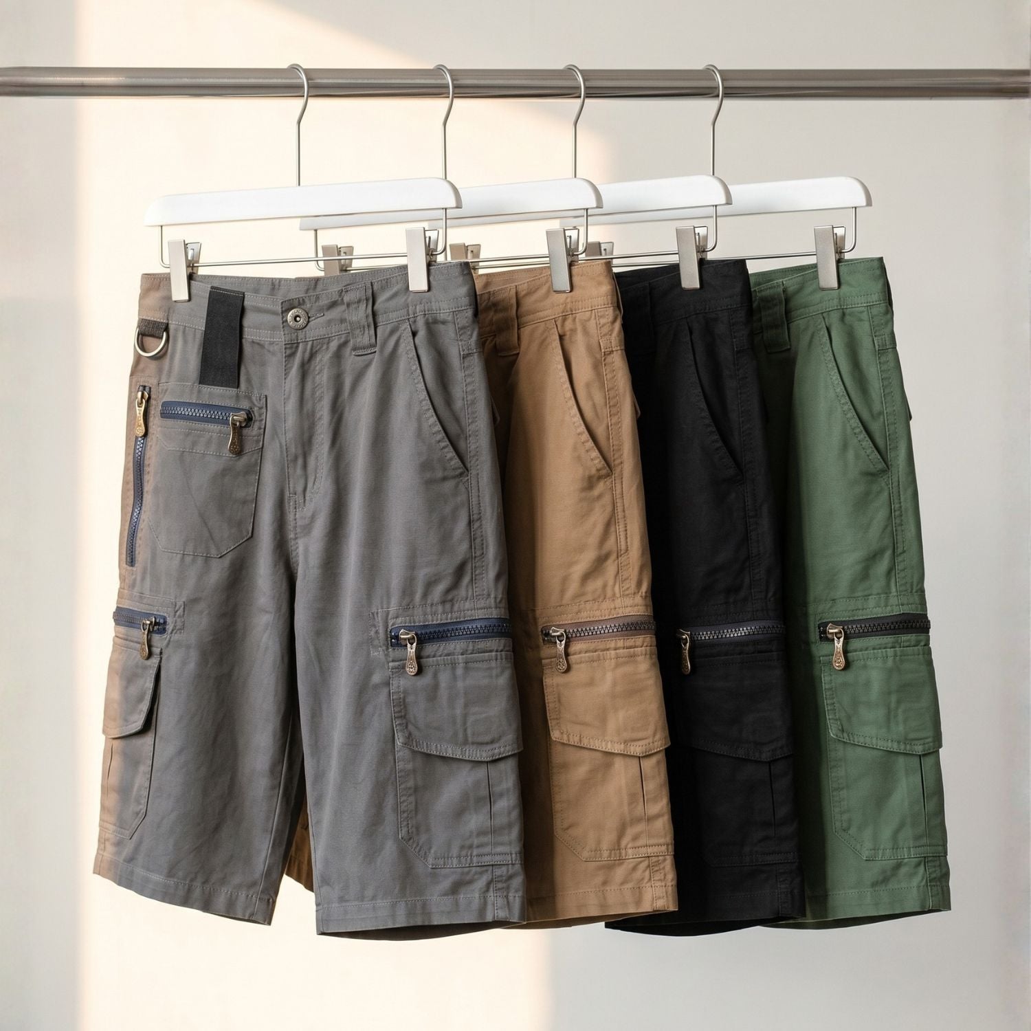 Men's Outdoor Cargo Shorts - 10 Pocket Cotton - Hiking & Fishing Shorts