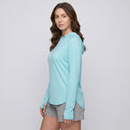 Women's Sun Hoodie - UPF 50+ Lightweight Hooded UV Protection Top