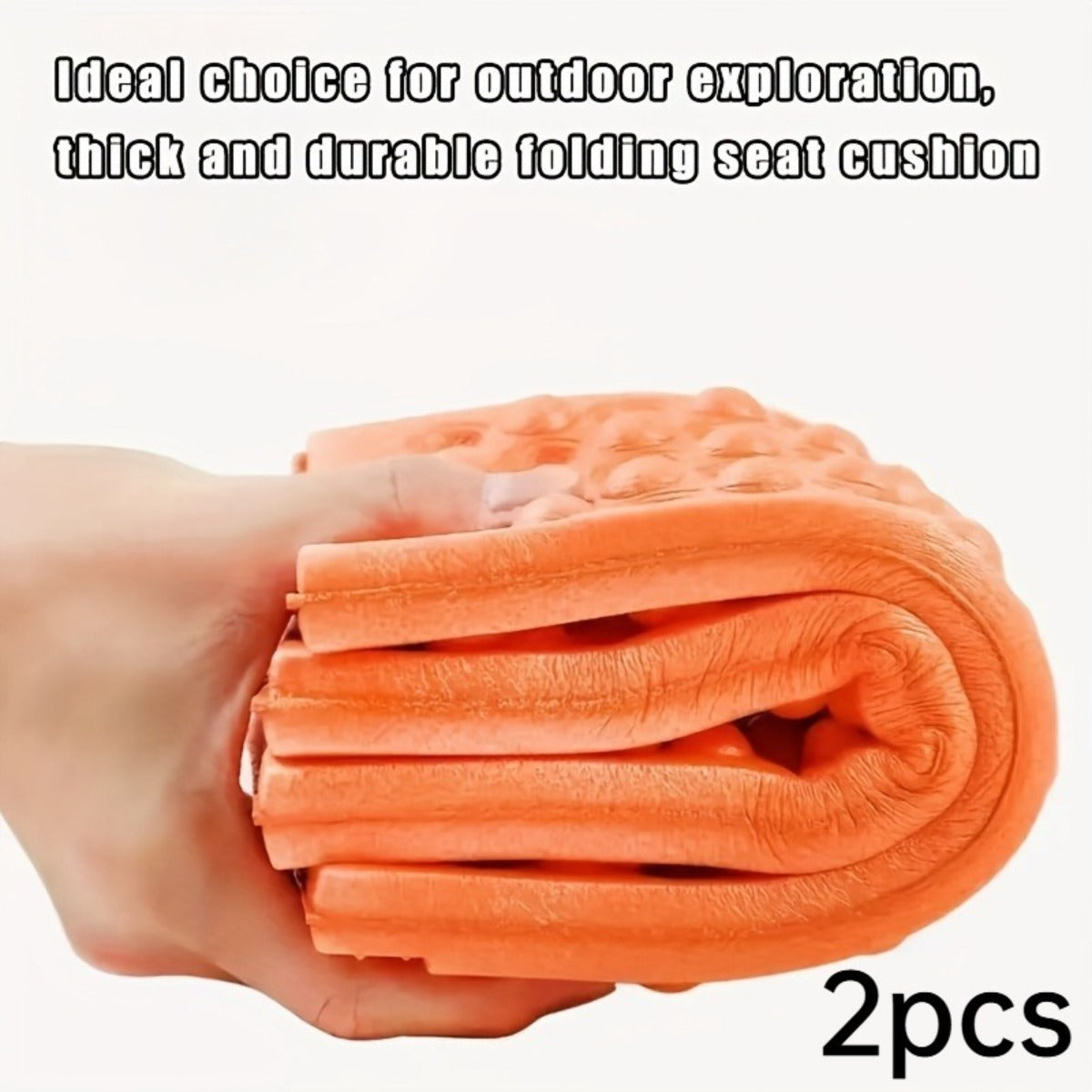 Set of Two Lightweight, Thick, Four-Fold Seat Cushions That Are Durable And Portable, Perfect for Outdoor Activities Like Gardening, Picnics, Beach Outings, Camping, Hiking, And Travel. They Are Washable And Ideal for Double Outdoor Adventures