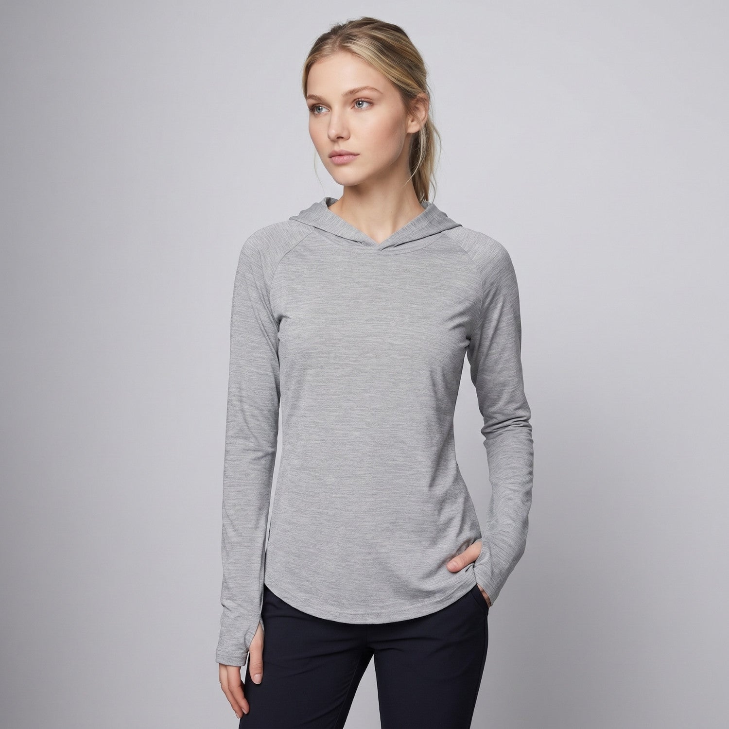 Women's Sun Hoodie - Midweight UPF 50+ Hooded UV Protection Top