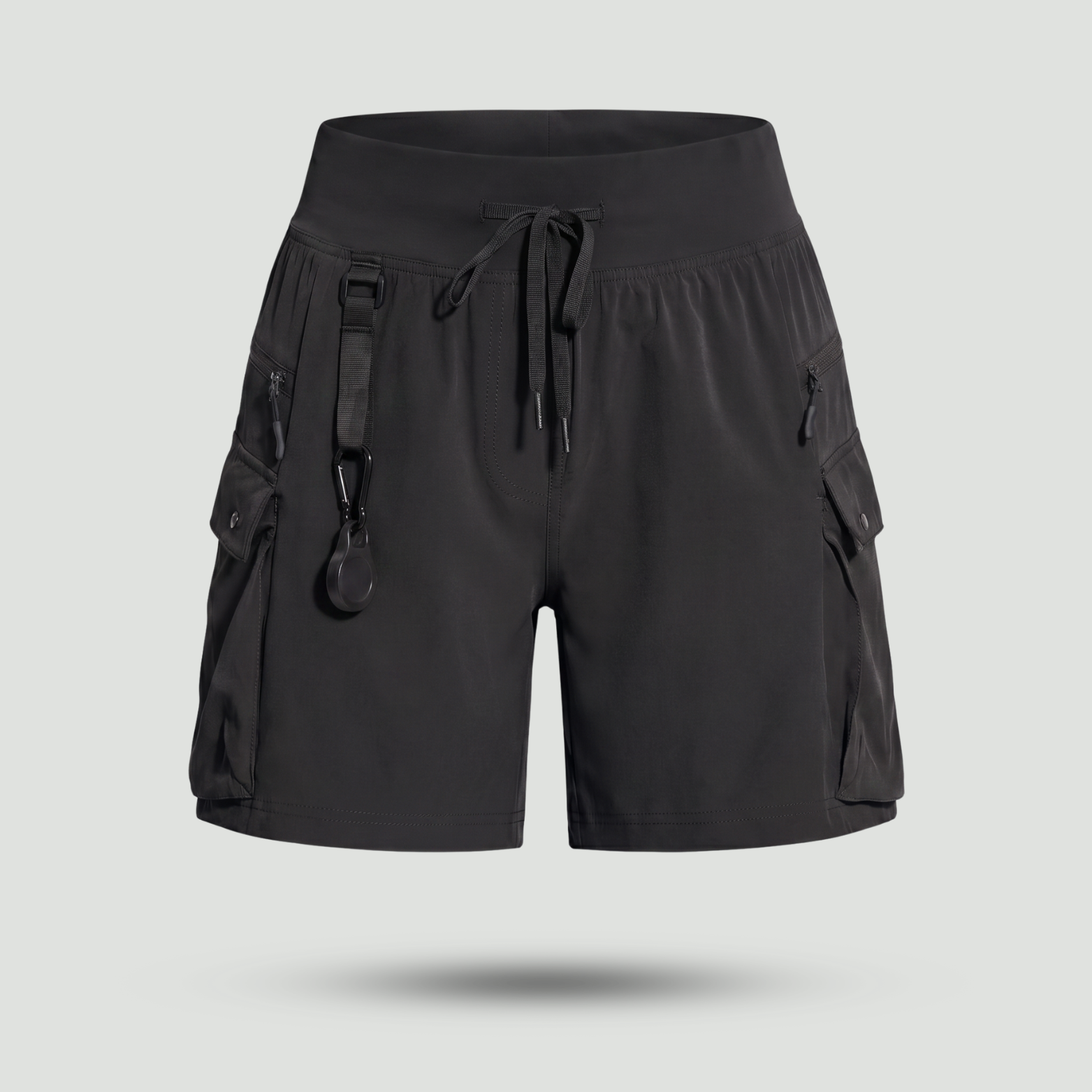 Women's Zippered Pocket Running Shorts – Lightweight Quick-Dry Athletic Shorts