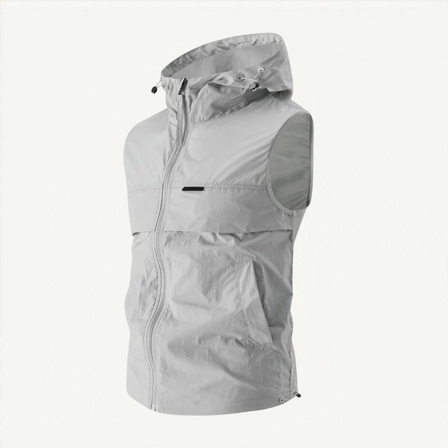 Men's Hooded Gilet - Lightweight Windproof Outdoor Vest for Fishing & Hiking