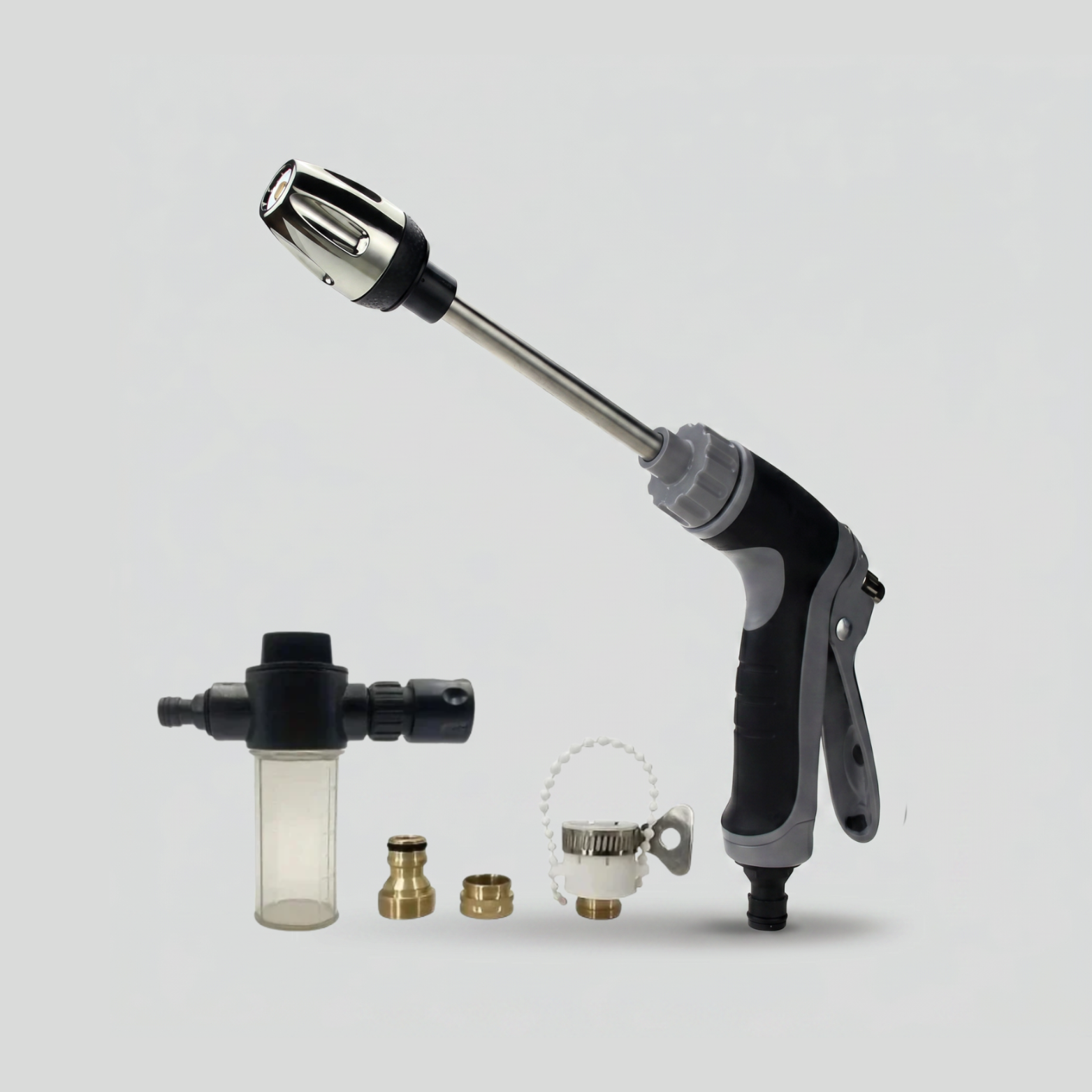 Garden Hose Spray Gun – High-Pressure Adjustable Jet and Wide Spray Nozzle for Cleaning