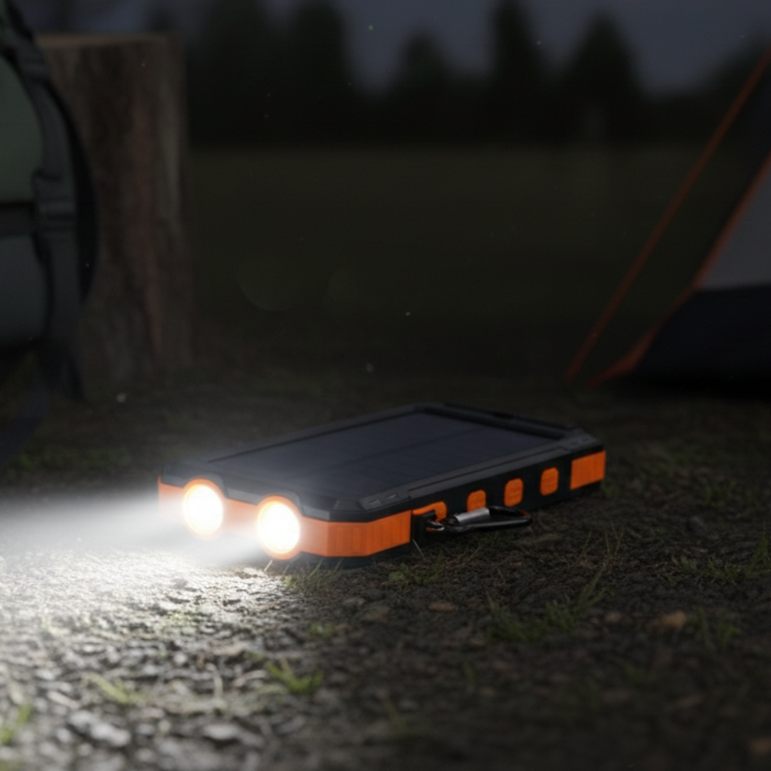 Solar Power Bank 20000mAh - Portable Solar Charger for Hiking & Camping