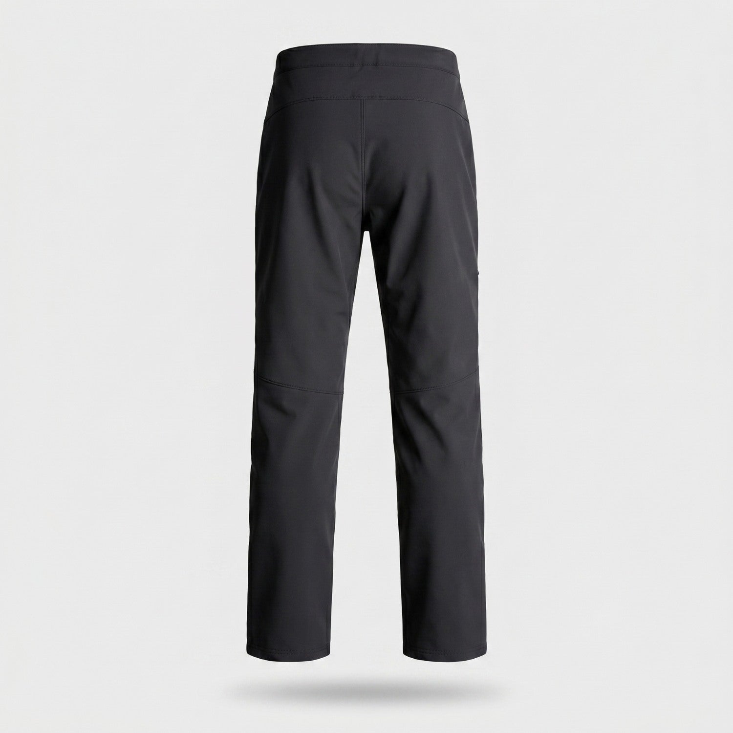 Men's black walking trousers, back