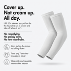 UPF 50+ sun sleeves feature overview, stays put and packs away