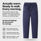 Actually warm. Ready to walk. Every morning. — warmth infographic