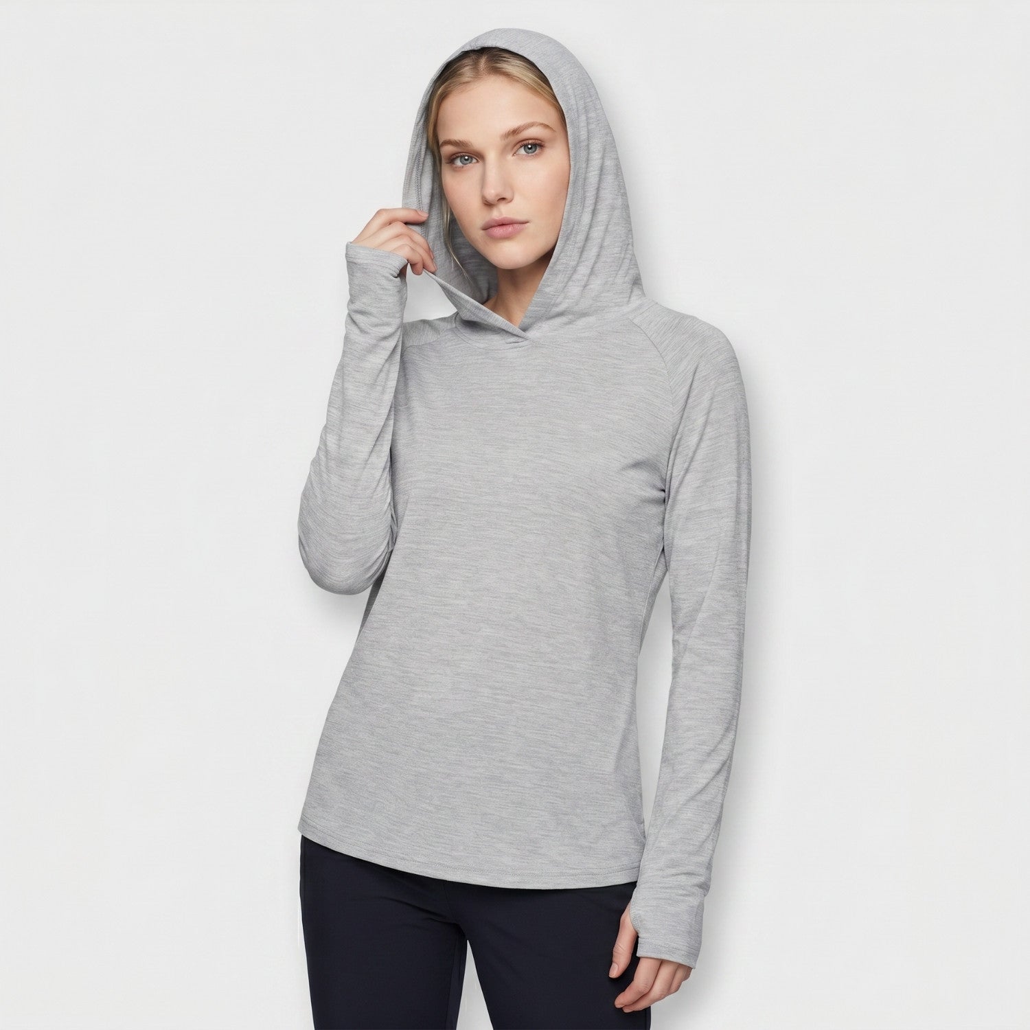 Women's Sun Hoodie - Midweight UPF 50+ Hooded UV Protection Top
