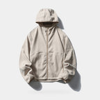 Terrabound Men's Fleece Jacket in Sand, full zip hooded fleece, front view