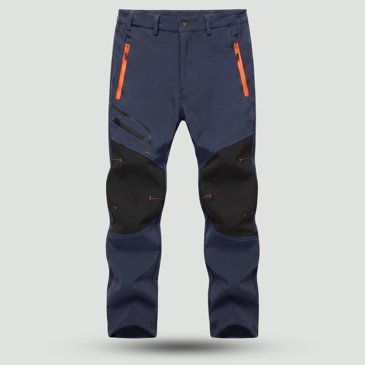 Men's insulated winter walking trousers in Navy Blue, front view