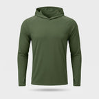 Men's UPF 50+ Sun Hoodie – Lightweight Quick-Dry Hiking & Fishing UV Top with Thumb Loops