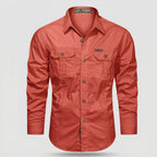 Men's Lightweight Long-Sleeve Outdoor Shirt – Durable Cotton Design