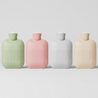 Hot water bottle in Sage Green, Pink, Grey and Beige