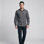 Men's Lightweight Long-Sleeve Outdoor Shirt – Durable Cotton Design