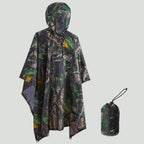 Camouflage Rain Poncho – Lightweight Waterproof Hooded Outdoor Poncho for Hiking & Fishing