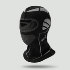Thermal balaclava in Black Grey, front three-quarter view