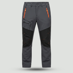 Men's insulated winter walking trousers in Grey, front view