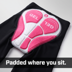 Close-up of the gel-insert chamois pad inside the Women's Cycling Shorts