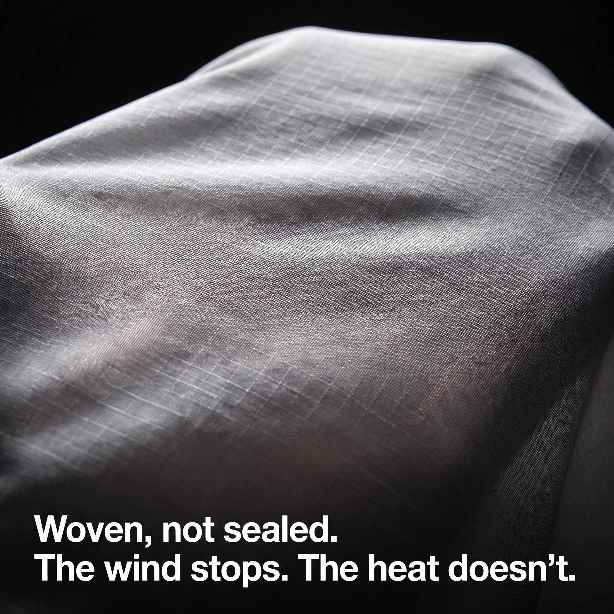 Close-up of the woven nylon shell fabric